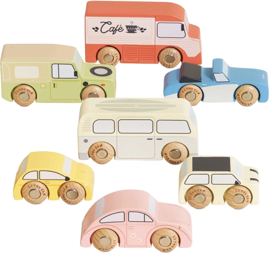 Le Toy Van vintage zestaw drewnianych autek