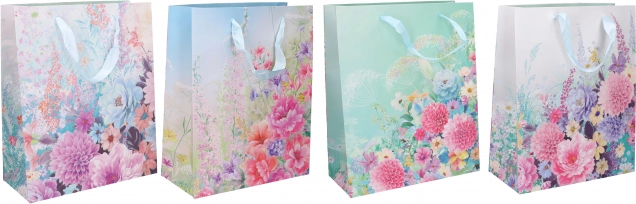 Torebka prezentowa L, 40 × 30 × 12 cm – miks motywów całorocznych