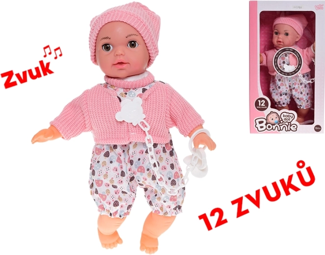 Interaktywna lalka 30 cm z mrugającymi oczami i dźwiękami