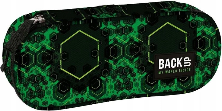 Szkolny piórnik etui BackUP quantum zielony - 1 szt.