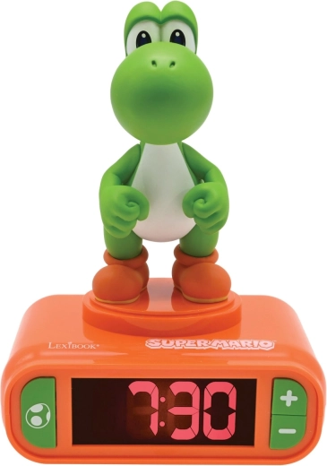 Budzik Lexibook Super Mario z figurką Yoshi i dźwiękami