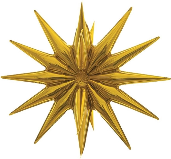 Balon foliowy Gwiazda 3D złota 50 cm