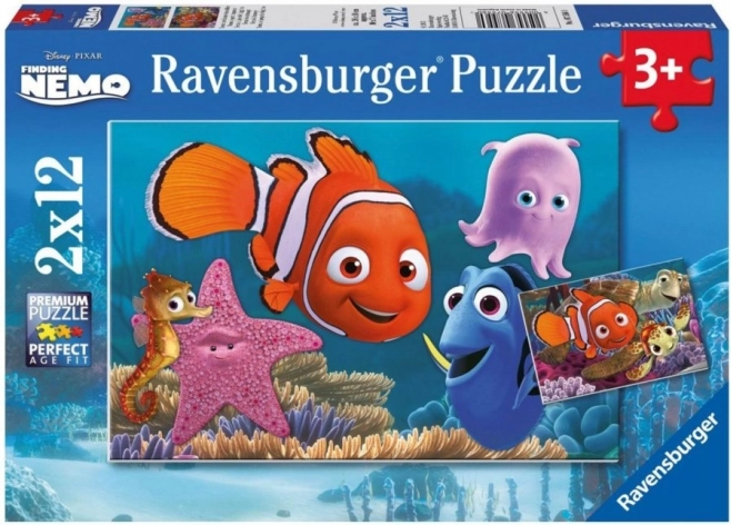 Puzzle Gdzie jest Nemo 2×12 elementów RAVENSBURGER