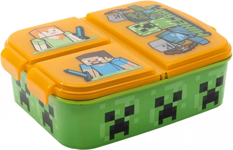 Pudełko na przekąski Minecraft pomarańczowo-zielone