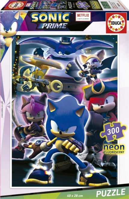 Świecące Puzzle Sonic Prime 300 Elementów