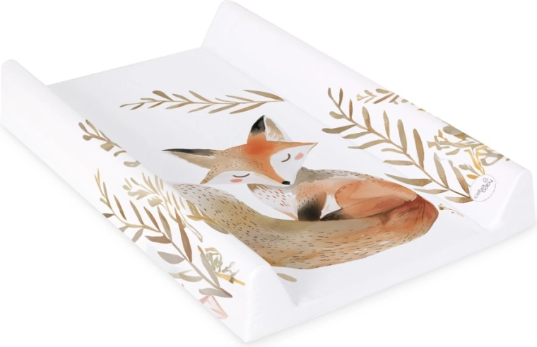 Ceba Baby przewijak z twardą deską 50 × 70 Basic Red Fox, 2‑krawędziowy