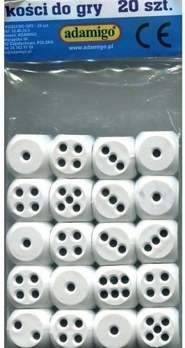 Zestaw 20 kości do gry Adamigo