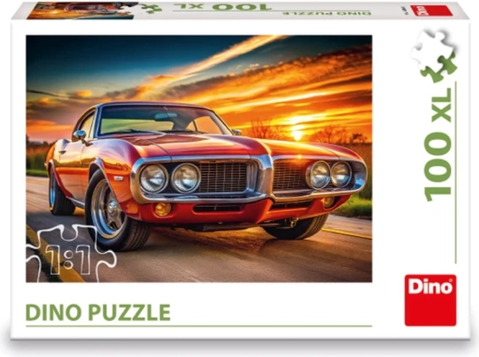 Puzzle Dino Firebird o zachodzie słońca XL 100 elementów