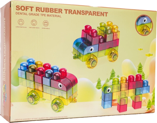 Miękkie żelowe klocki konstrukcyjne 37 szt.