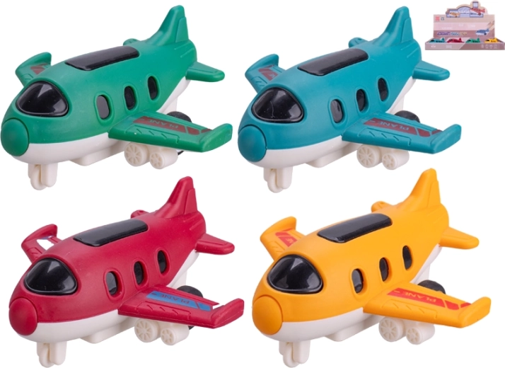Samolot na napęd cierny 9,5 cm – wytrzymała plastikowa zabawka dla dzieci