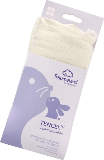 TRÄUMELAND prześcieradło z gumką Tencel 40 × 90 cm – Miętowy