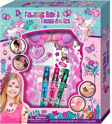 Kreatywny zestaw do stylizacji włosów i tatuowania