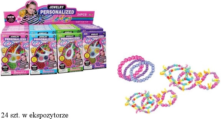 Kolorowe koraliki ze sznurkami do wyrobu bransoletek i naszyjników