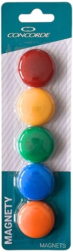 Kolorowe magnesy CONCORDE 35 mm, 5 szt.