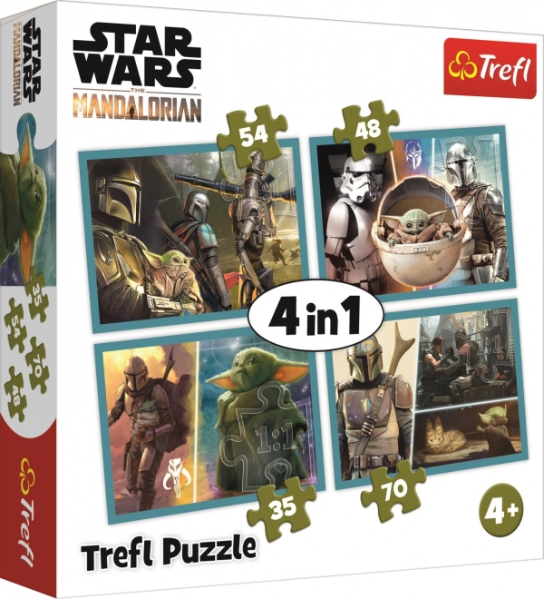 Puzzle 4w1 MANDALORIAN i jego świat (35–70 elementów) TREFL