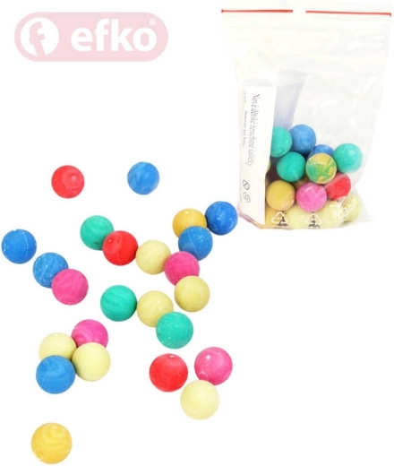 Efko pastelowe nietłukące się kulki w woreczku (ciężki plastik)