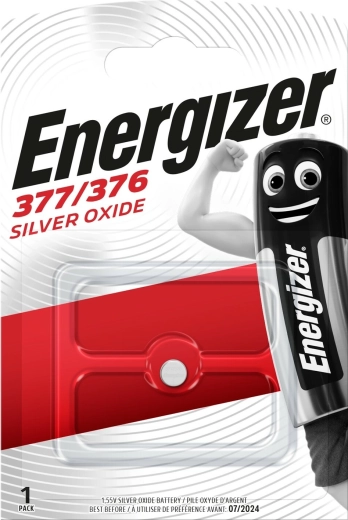 Bateria do zegarków ENERGIZER 377/376, 1,55 V, 25 mAh, 1 szt.