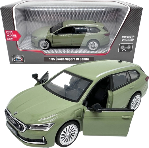 Metalowy model Škoda Superb IV Combi 1:35 zielony