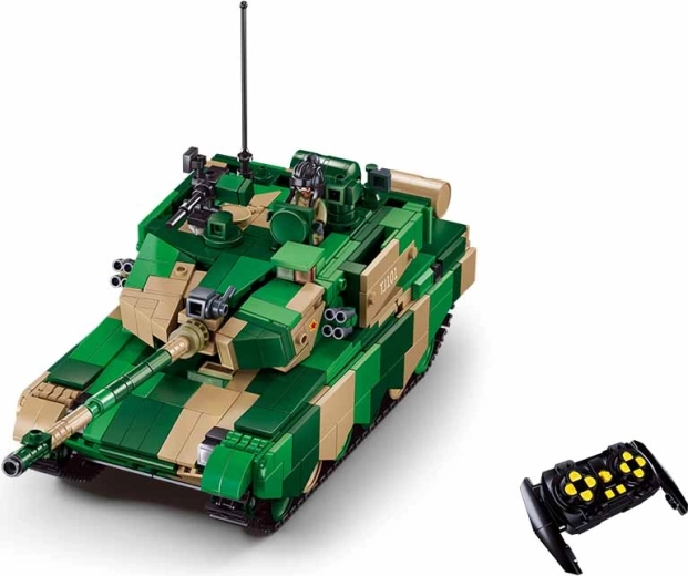 Klocki Sluban Czołg ZTZ-99AS zdalnie sterowany