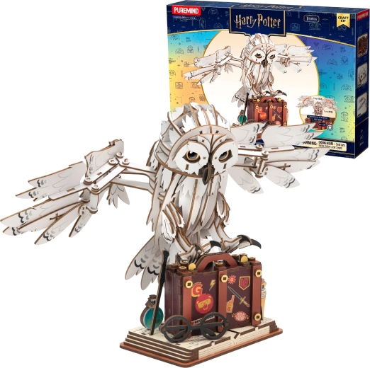 Puremind Harry Potter drewniane puzzle 3D Hedwiga z ruchomymi skrzydłami