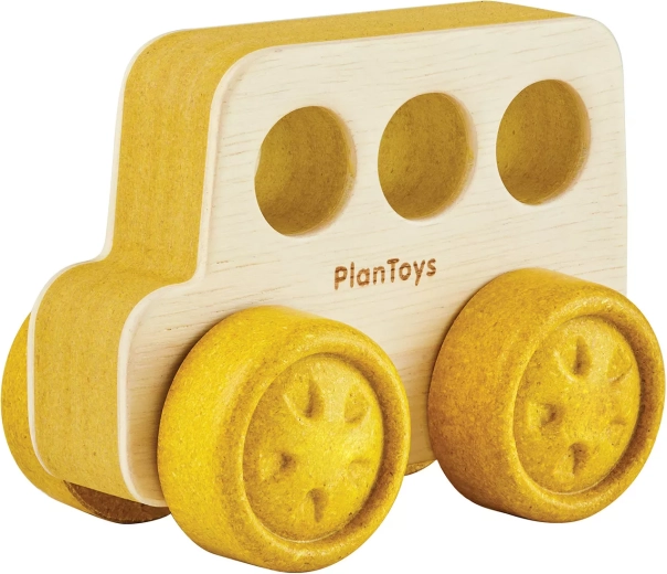PlanToys drewniany samochodzik autobus dla najmłodszych - 1 sztuka