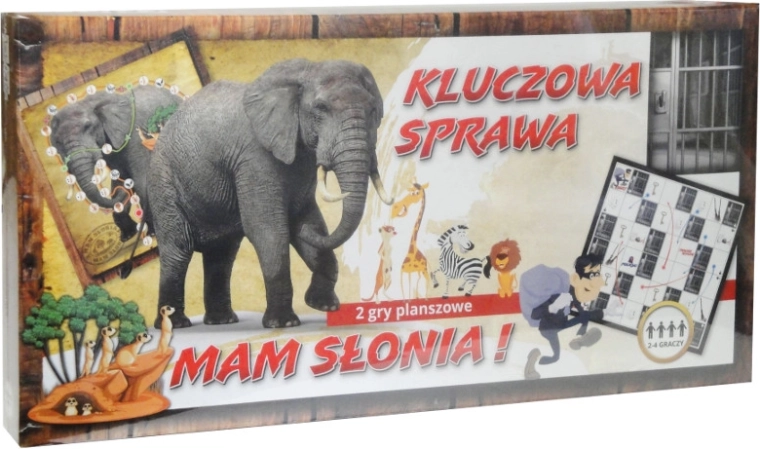 Dwie rodzinne gry planszowe: Kluczowa sprawa i Mam słonia