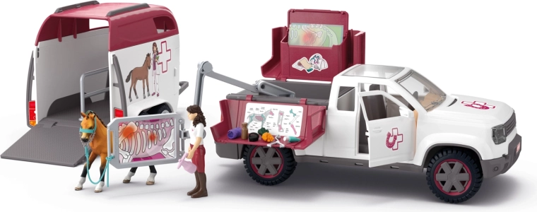 Schleich Horse Club mobilny weterynarz z przyczepą