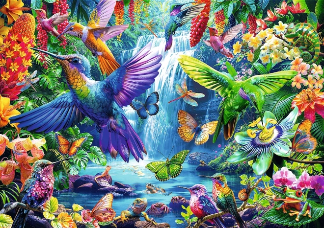 Puzzle 1000 elementów – kolibry w tropikach