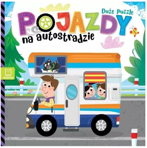 Pojazdy na autostradzie – duża książka z puzzlami