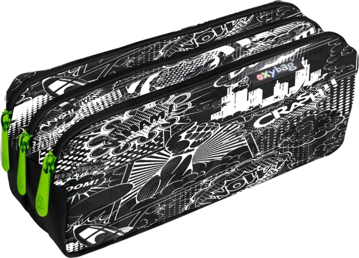 Piórnik etui szkolne z 3 zamkami Crash