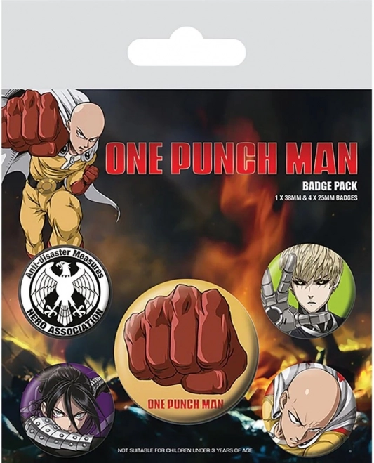 Zestaw przypinek One Punch Man