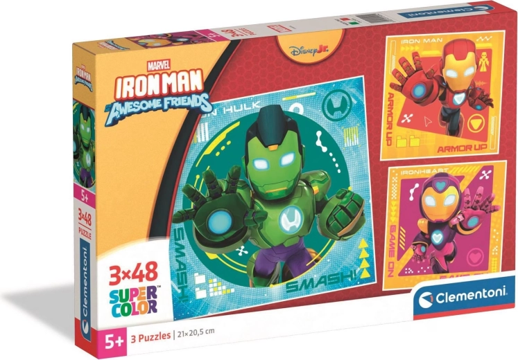Puzzle CLEMENTONI Iron Man i niesamowici przyjaciele 3×48 elementów