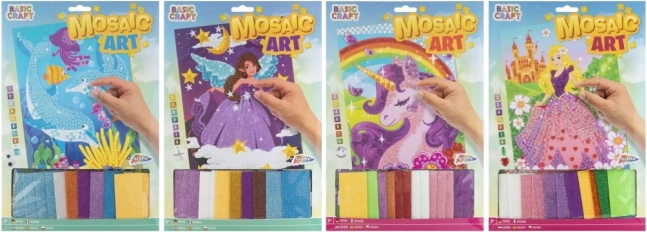 Grafix mozaikowy obrazek Różowa księżniczka 30x21 cm