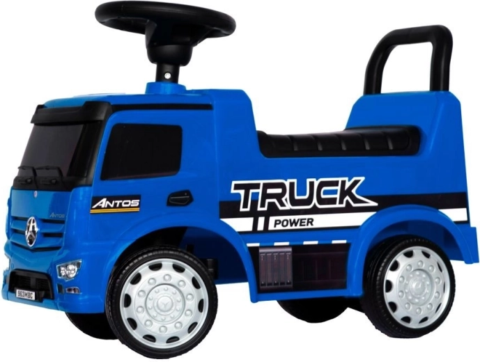 Mercedes-Benz Antos jeździk dziecięcy truck z dźwiękiem i światłami, niebieski