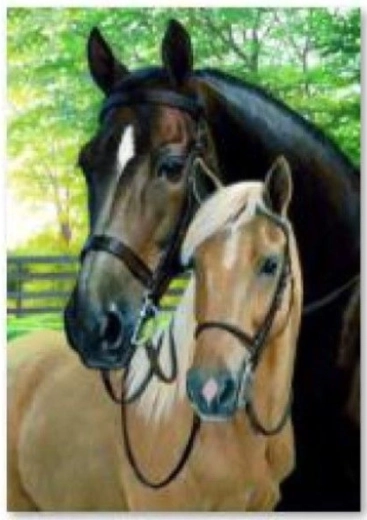 Diamentowe haftowanie (diamond painting) konie 30 × 40 cm