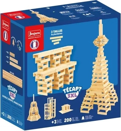 Jeujura drewniane klocki konstrukcyjne Técap 3XL (200 elementów)