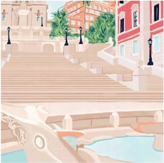 Diamentowe malowanie Schody Hiszpańskie 30 × 40 cm NORIMPEX