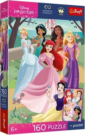 Trefl Disney księżniczki puzzle 160 elementów Czarujący wieczór