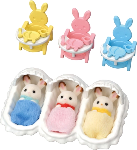 Sylvanian Families zestaw do opieki nad trojaczkami Króliczków Czekoladowych