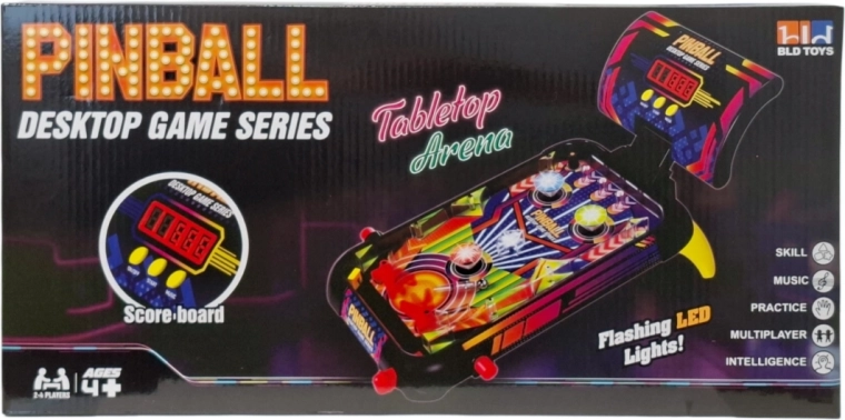 Gra zręcznościowa pinball z efektami LED - 1 sztuka