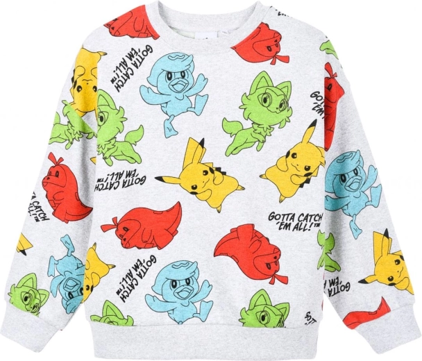 Szara bluza chłopięca Pokémon