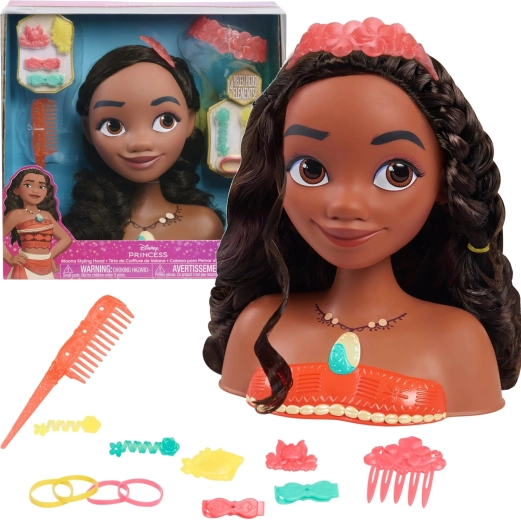 Disney Vaiana głowa do czesania z akcesoriami