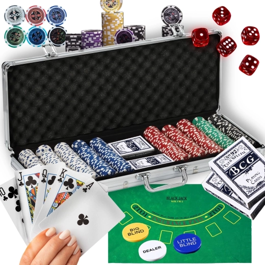 Zestaw pokerowy Renew Force Royal Flush VIP500 w aluminiowej walizce (500 żetonów)