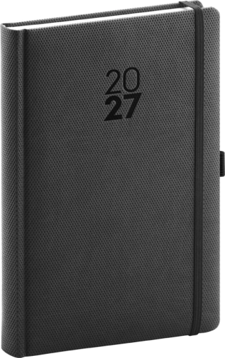 Notique kalendarz dzienny Diamante 2027 czarny 15 × 21 cm