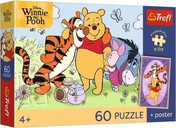Puzzle dziecięce PremPlus Kids Kubuś „Uśmiech i miód” 60 elementów