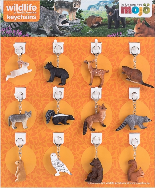 MOJO display breloków do kluczy – leśne zwierzątka (36 szt.)