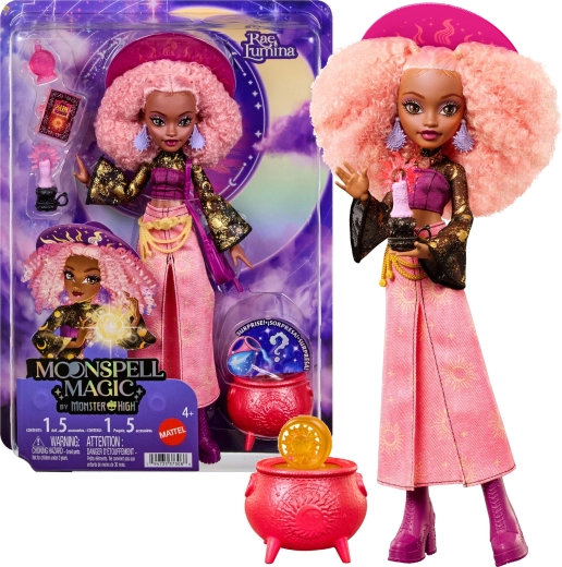 Monster High Moonspell Magic lalka Rae Lumina 26 cm z akcesoriami