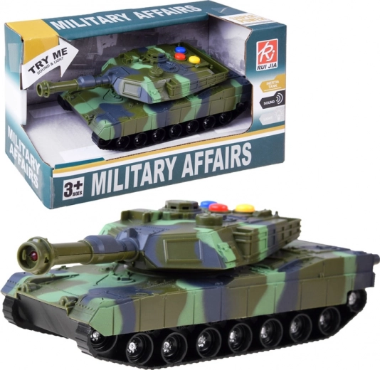 Wojskowy czołg z efektami światła i dźwięku