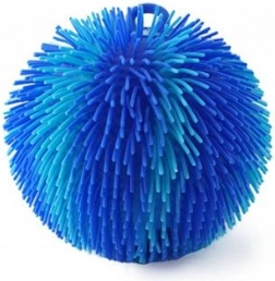 Kudłata tęczowa świecąca piłka – niebieska