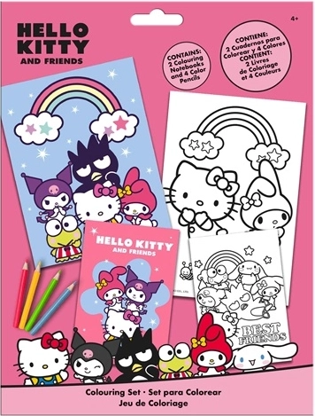 Hello Kitty zestaw kolorowanek z kredkami